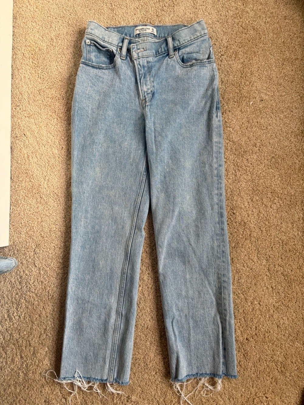 Abercrombie & Fitch Light Blue Straight-Leg Jeans